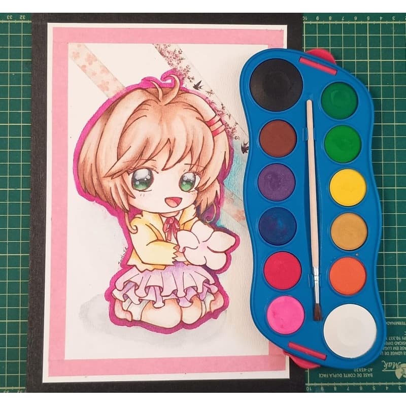 Aquarela Mega Acqua 12 cores 4 refis, pincel e godê