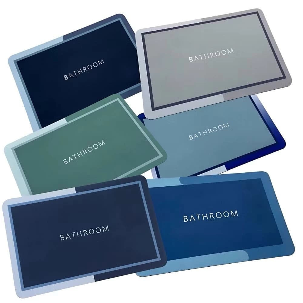 Tapete De Banheiro Quadrado Absorve Água Antiderrapante Secagem Rápida 40x60 RFE:(Jy-0065)7KIT Tapete De Banheiro Qu