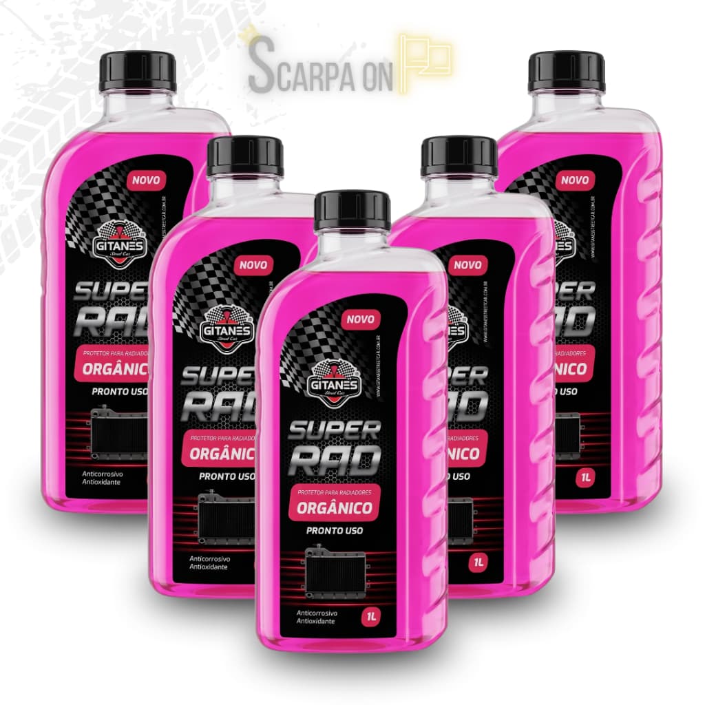 Fluido para Radiador Anticorrosivo Super Rad Orgânico Aditivo Pronto Para Uso 1L Gitanes
