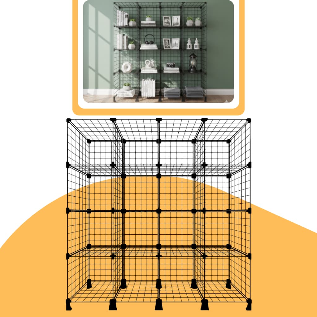 Estante 40x40 Aramada 16 Nichos de Aço Ideal para Loja Closet ou Provador Promoção