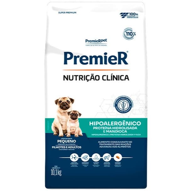 Ração Premier Nutrição Clínica Hipoalergênico Cães Adultos Pequeno Porte Mandioca 10,1kg