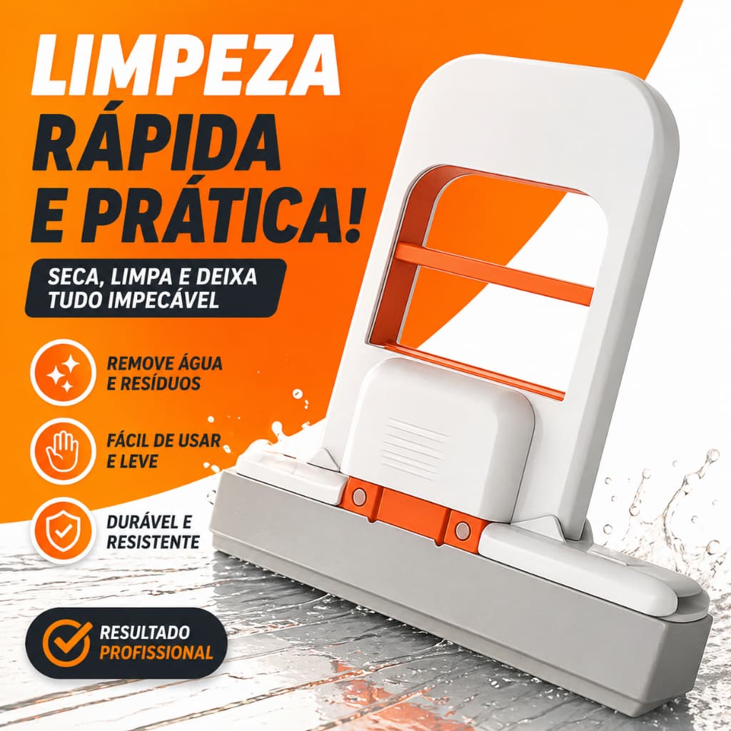 Mini Mop Rodinho De Pia Cozinha Retrátil Limpa E Seca Mágico
