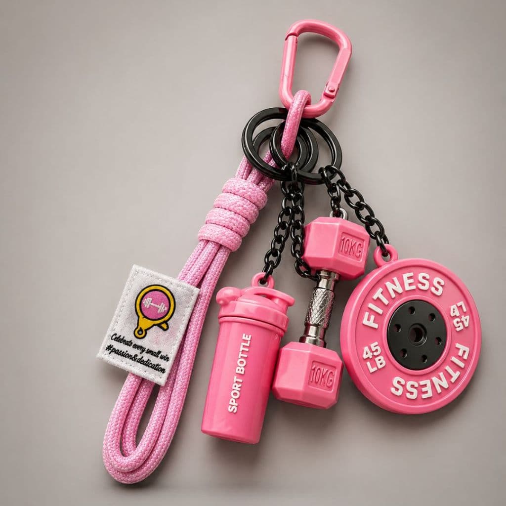Chaveiro Fitness Academia Halter Peso Garrafa Presente