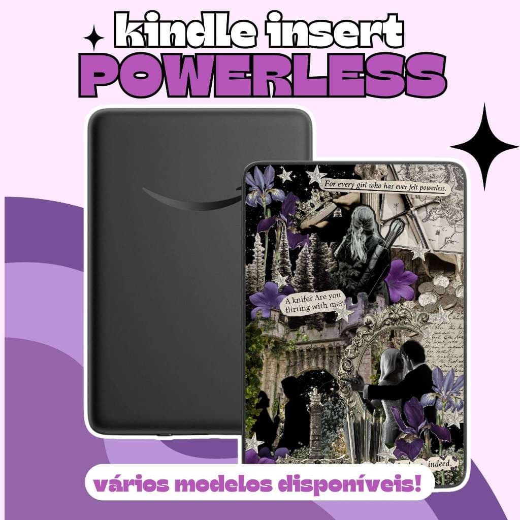 Kindle Insert Powerless ✨ Holográficos | Saga literária | Produto literário
