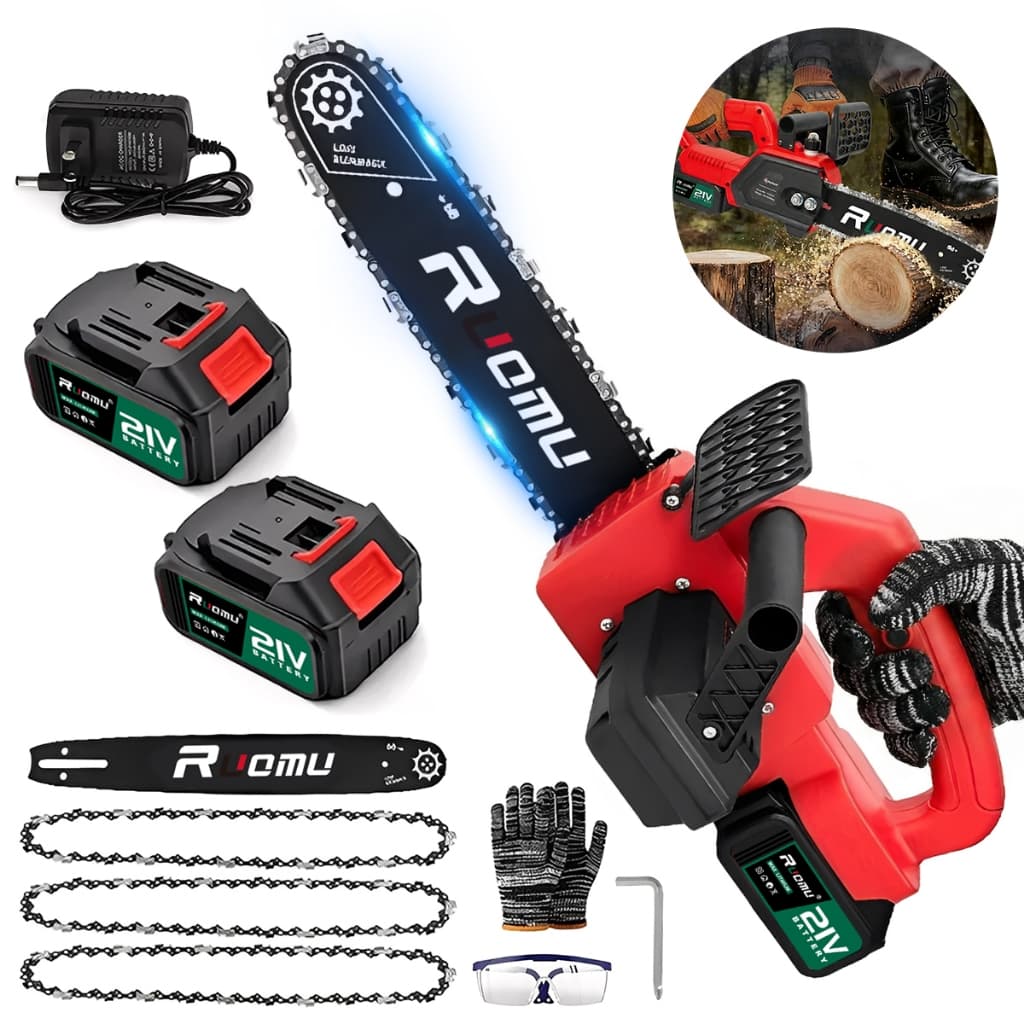 Motosserra Elétrica 12 Pol Brushless Sem Fio Profissional 2 Baterias