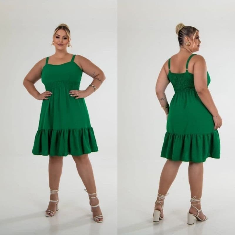 Vestido alça regulável Nanda 38 ao 44 moda feminina mãe mulher blogueira roupa soltinho tecido dunas