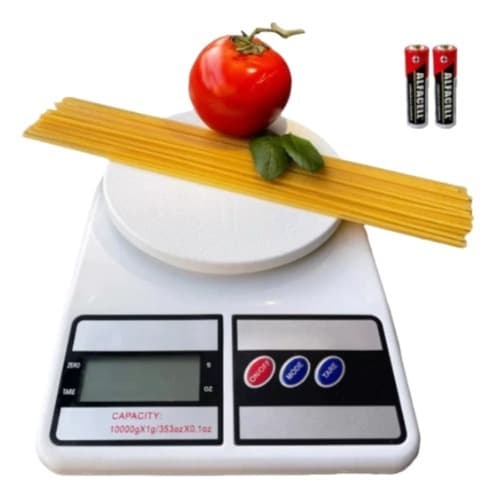 Balança De Cozinha Digital Precisão 10kg 2 Pilhas Brinde