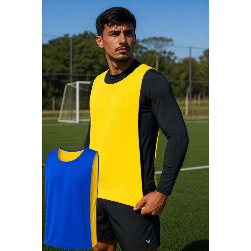 Colete de Futebol Dupla Face - Tecido Premium para Treinos e Jogos