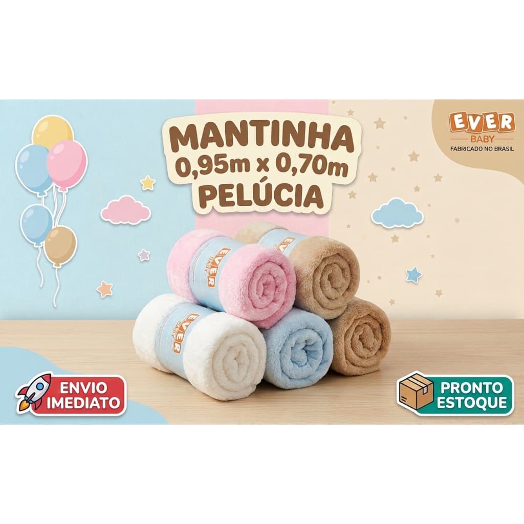 Manta Infantil Fleece Inverno 95x75 – Manta Quentinha para Frio, Passeio e Viagem