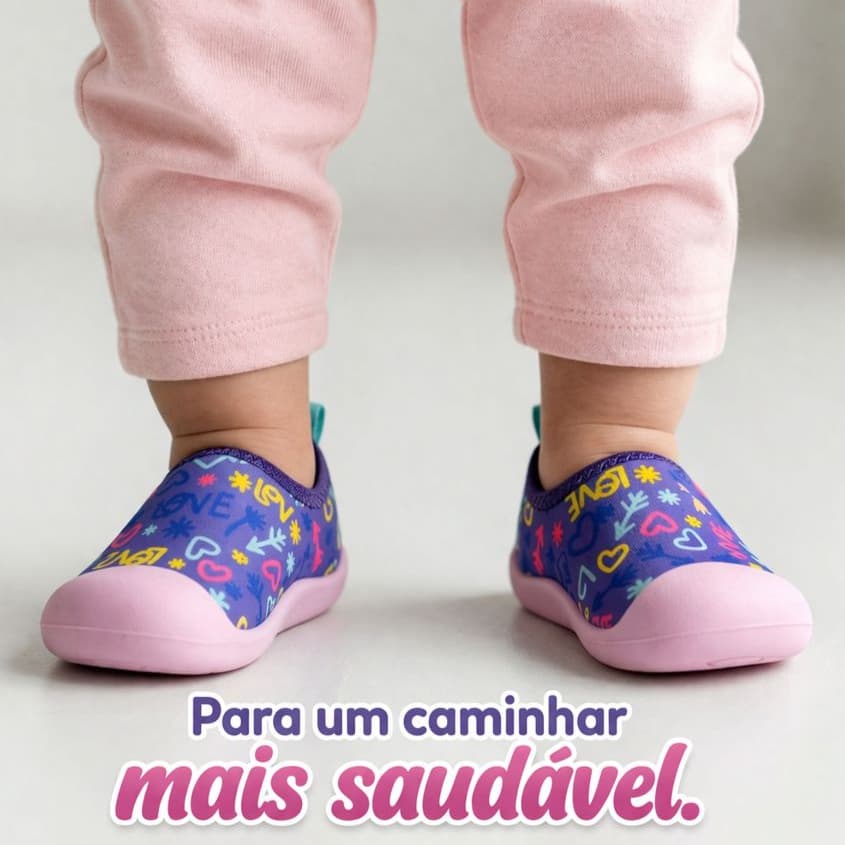Tênis Bebê Primeiros Passos Unissex Antiderrapante Macio Confortável Leve Fácil de Calçar Infantil