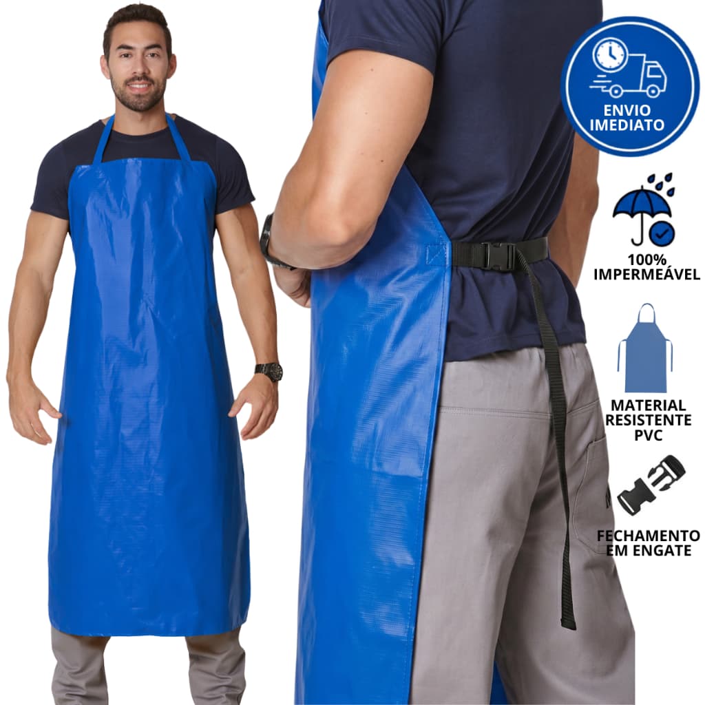 Avental Pvc Forrado Impermeavel Protecao Seguranca Limpeza Cozinha