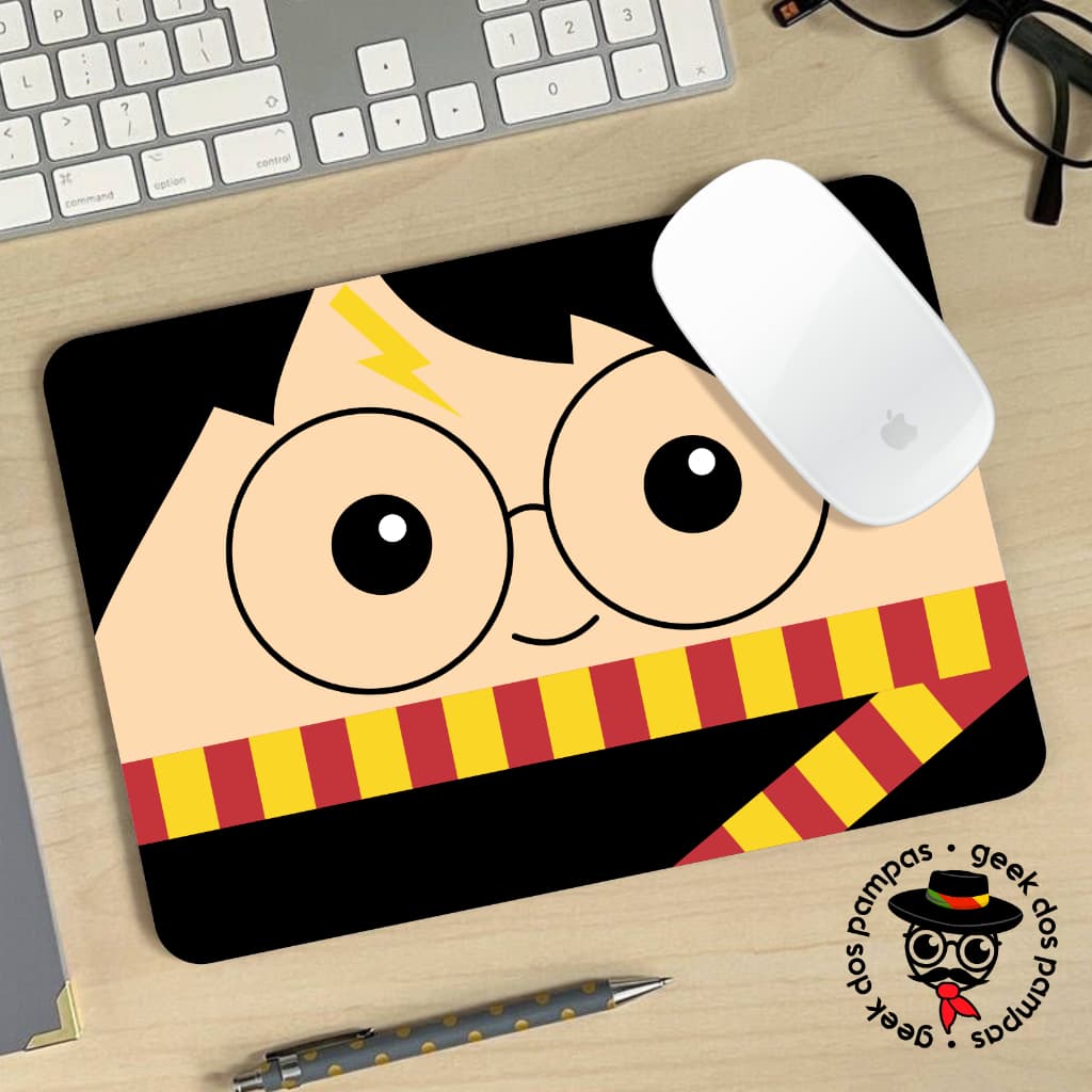 Mouse Pad Retangular Base Emborrachada Harry Potter