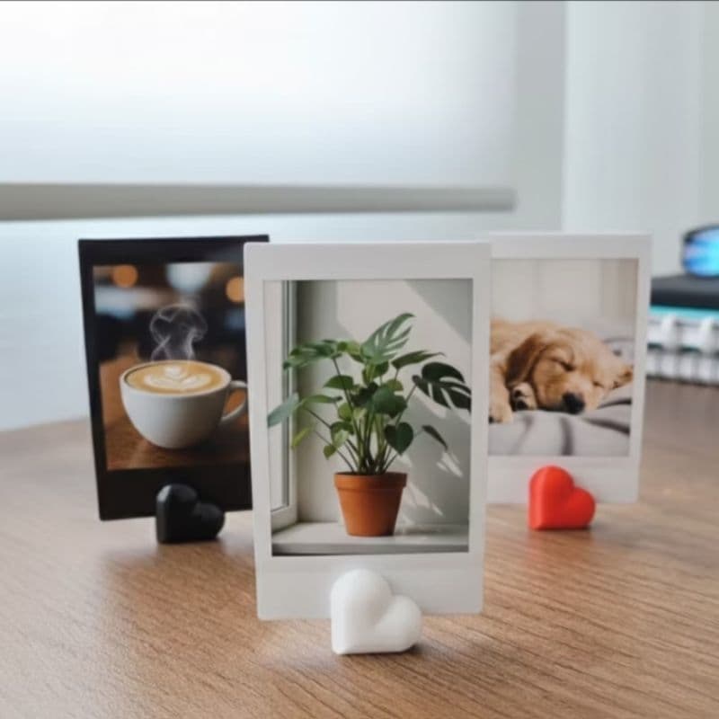 Porta Foto Coração Para Fotos Recados e Decoração Mesa