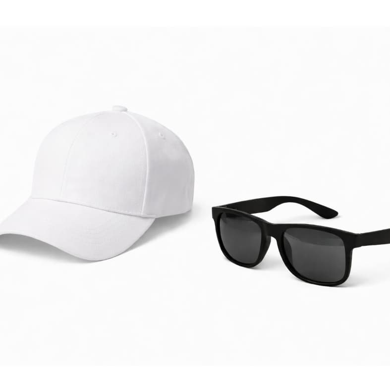 Kit Masculino de Alta Personalidade e Elegância Boné Liso + Óculos para o Dia a Dia