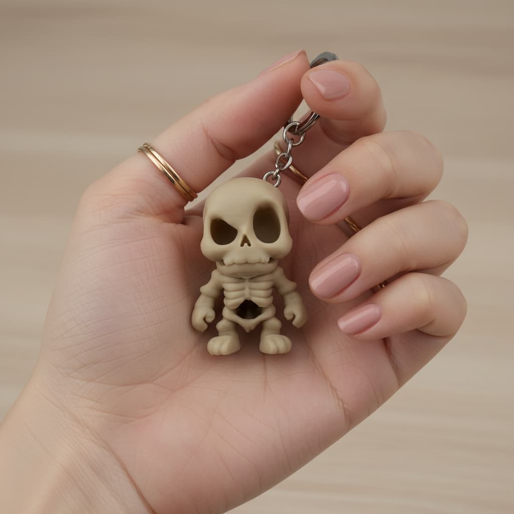 Chaveiro Caveira em Impressão 3D – Decorativo, Geek, Personalizado e Presente Criativo