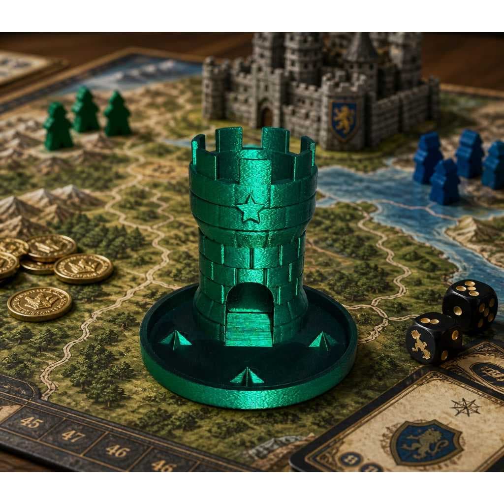 Torre de Dados RPG de Mesa Castelo Medieval Dice Tower Board Games Jogos de Tabuleiro