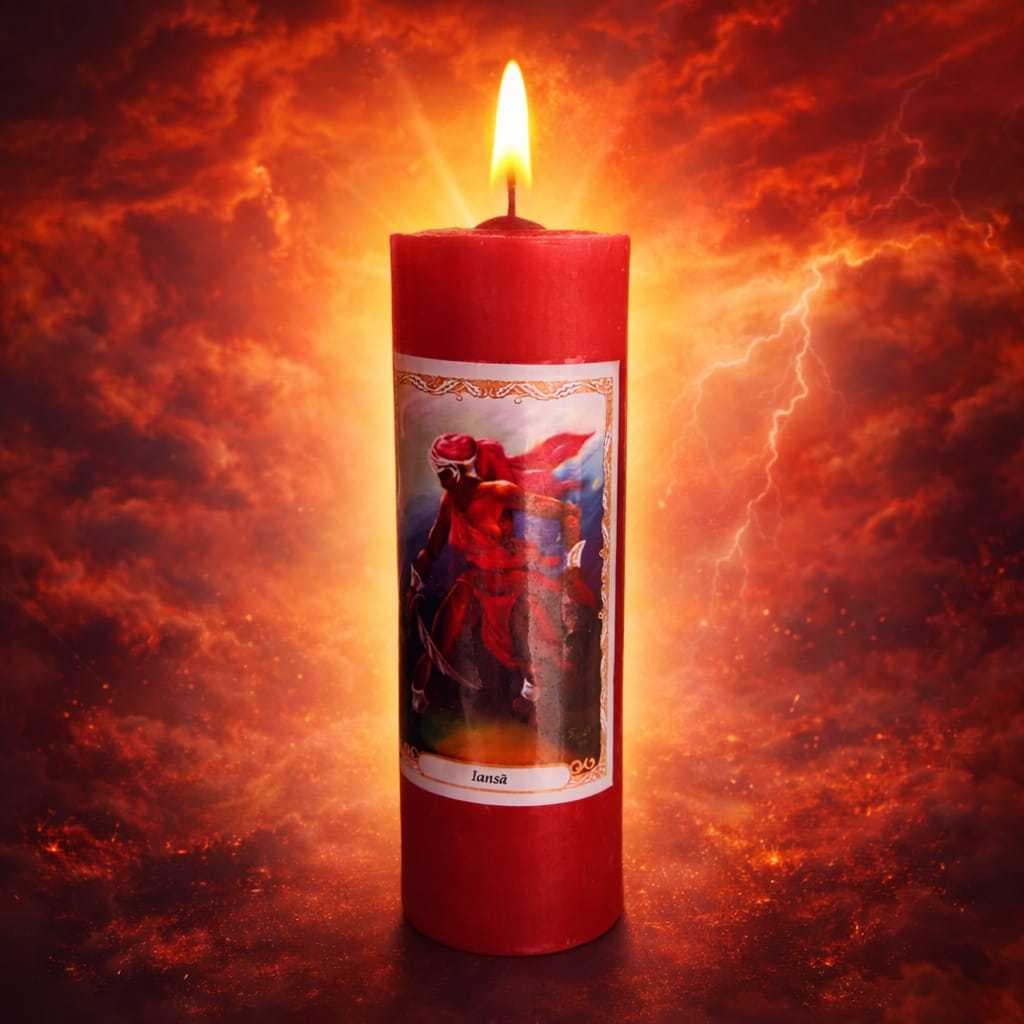 1 Vela Orixás Iansã 7 Dias Umbanda Candomblé Velas Coloridas 100% Parafina Pura