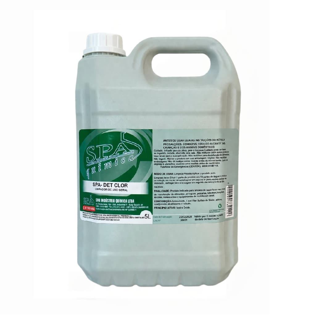 Detergente Clorado 5L SPA Profissional Desinfetante Cozinha Industrial Banheiro Cloro Ativo