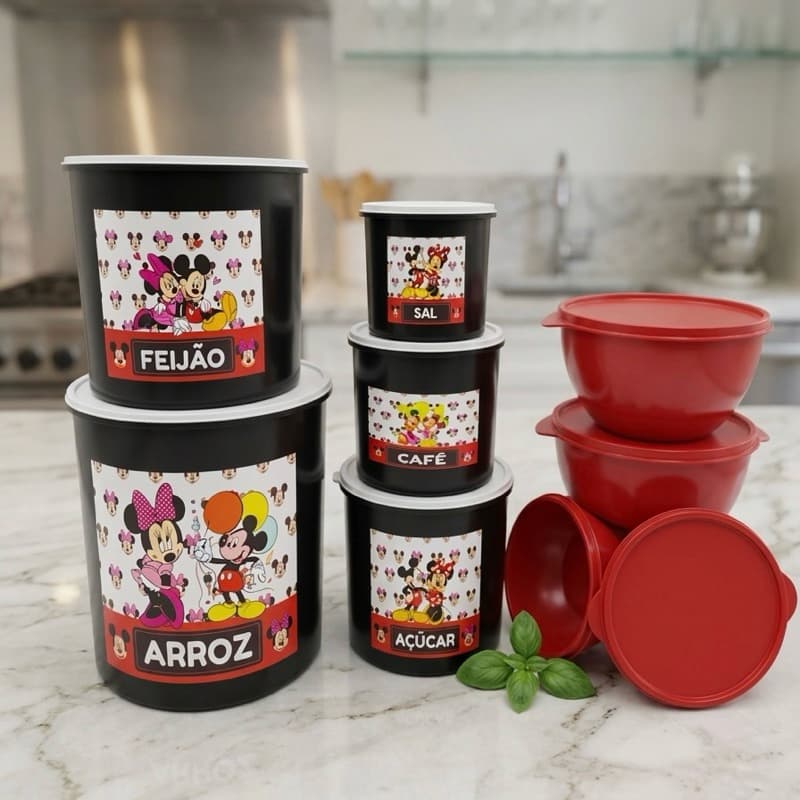 Kit Mantimento com 5 Peças + 5 saladeira de 1,4L