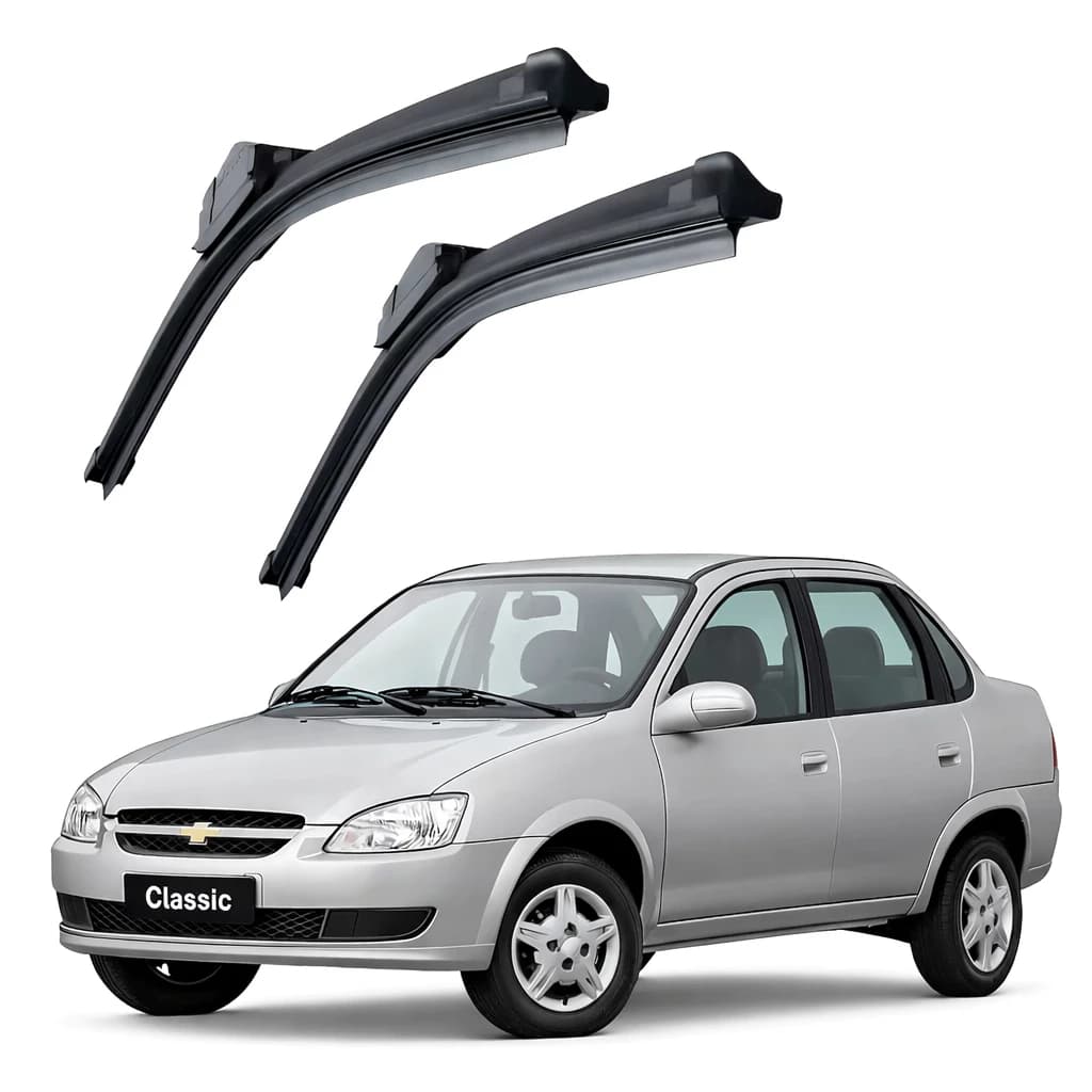 Par de Palhetas Limpador de Parabrisa Dianteiro Para Chevrolet Corsa Classic 1995 Até 2016