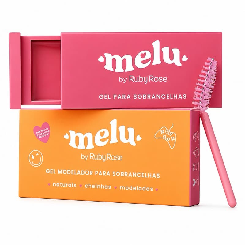 Gel Modelador para Sobrancelha com Pincel Melu by Ruby Rose