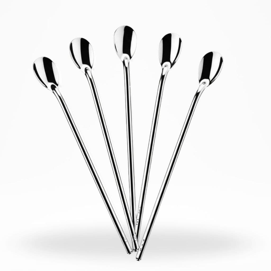 2 ou 1 Colher Bailarina Longa Inox Para Suco Coquetel Drinks Misturador Bar 30cm Profissional