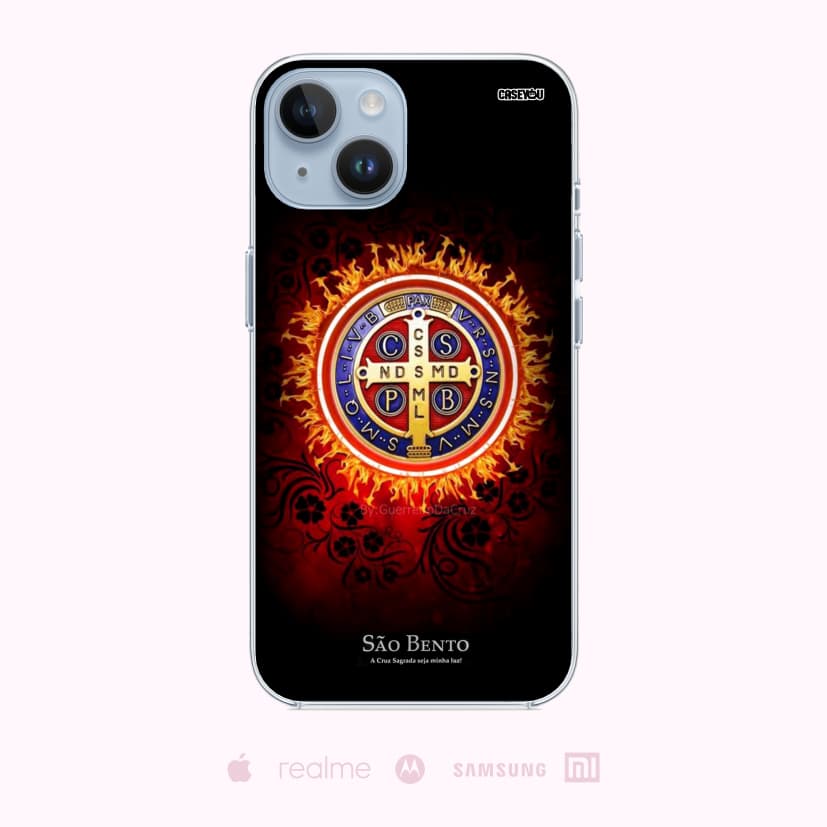 Capinha Celular Personalizada Cruz de São Bento Alta Qualidade TODOS MODELOS