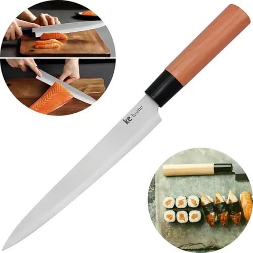 Faca Japonesa Peixe Sashimi Sushi 33cm Inox Ke Home