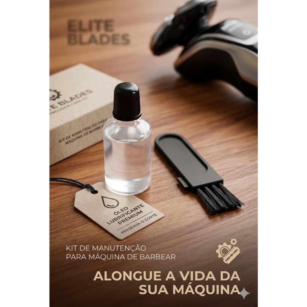 Pente de limpeza para máquina de barbear e óleo lubrificante premium para máquina de barbear