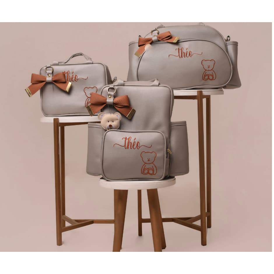 Bolsas Maternidade Menina Menino Luxo Térmicas e Impermeáveis Coleção Urso
