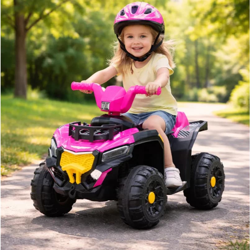 Quadriciclo Infantil Elétrico 6v Adventure  Robusto Recarregável  Luzes Som  Rosa  Verde  Azul
