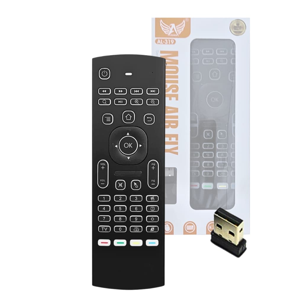 Controle Air Mouse 2.4g Com Sensor Teclado Smart Tv Android