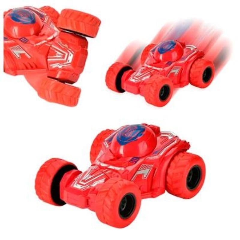 Carro de Brinquedo Inercial Vermelho - Giro 360°, Tração 4 Rodas, Plástico Resistente
