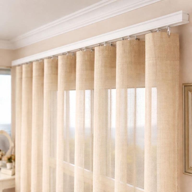 Cortina Trilho Suíço Max Simples Linho Flame Blackout 100% 6,00X2,80 Para Sala Quarto.....