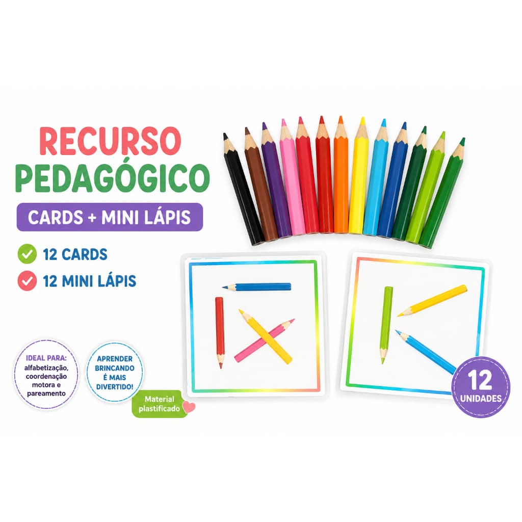 Recurso Pedagógico Cards Cognitivos Pareamento Visual