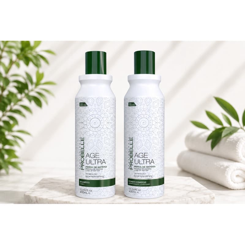 KIT SHAMPOO + CONDICIONADOR AGE ULTRA PERDA DE MASSA 400ml PROBELLE