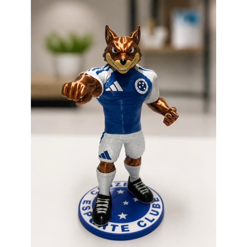 Mascote Futebol Tema Cruzeiro | Raposão | Perfeito para Torcedores Apaixonados!