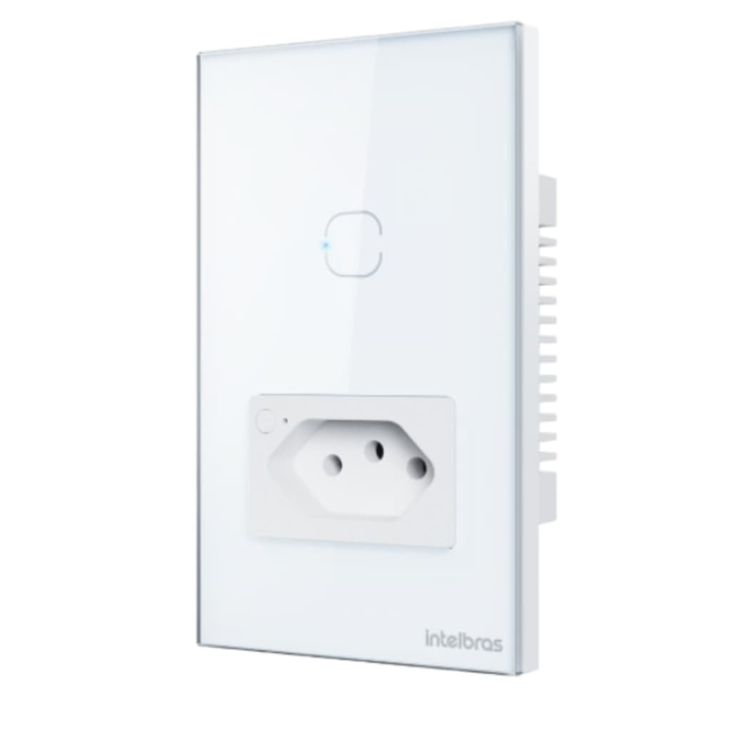 Tomada 10a Com Interruptor Inteligente Wifi Intelbras Branco