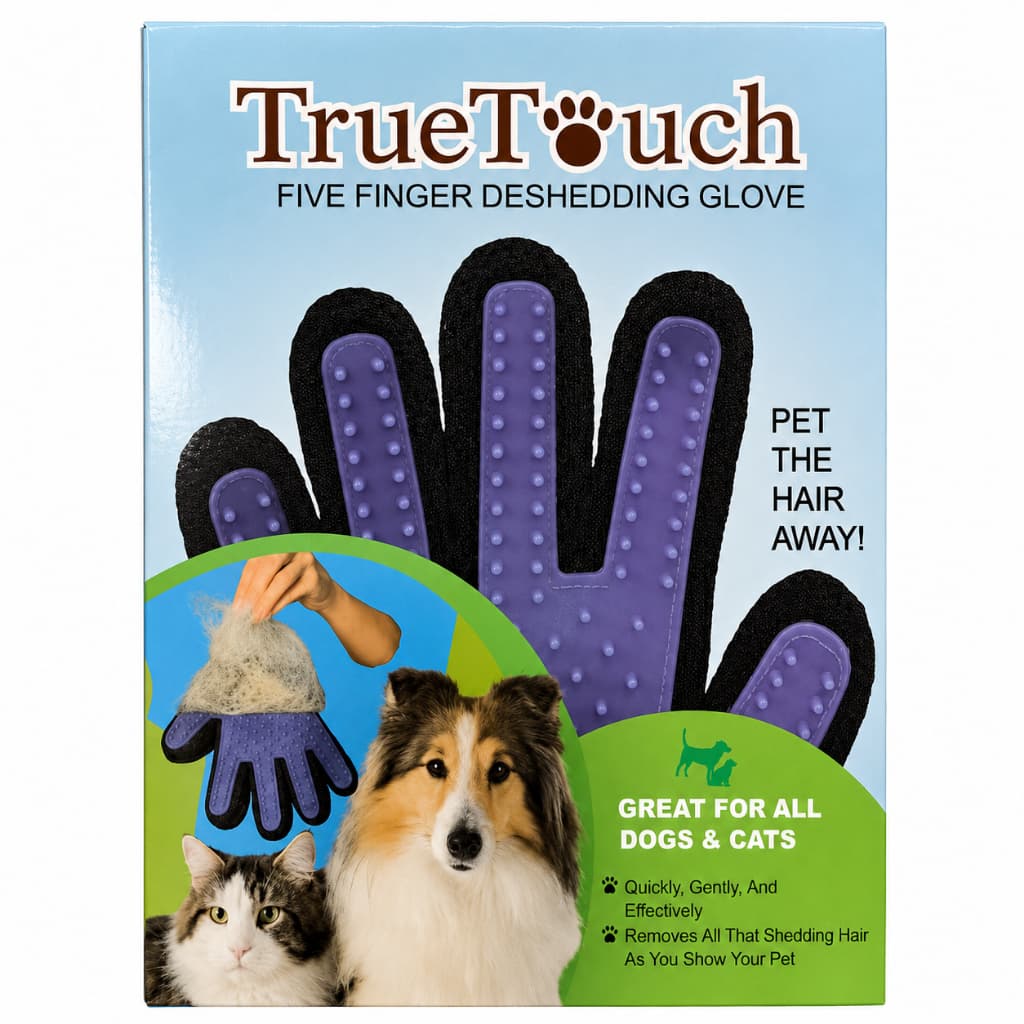 Kit 2 Luvas Tira Pelos Pet Mão Direita Escova Massageadora Cães e Gatos