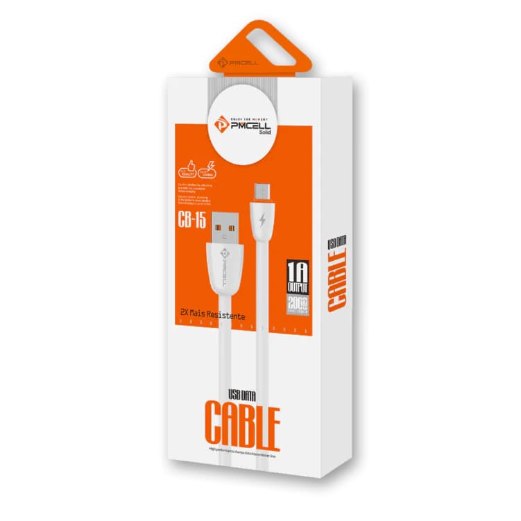 Cabo Carregador Turbo Lightning Para iPhone iPad Cabo Flat USB - Lightning 1 Metro Branco - Iphone