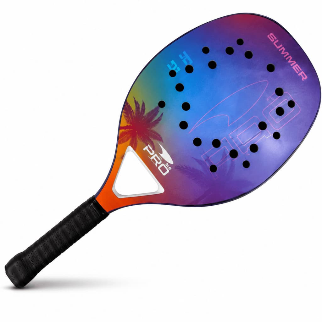 Raquete Beach Tennis Pro Balls Summer Fibra Carbono EVA Ultra Leve Profissional Roxa