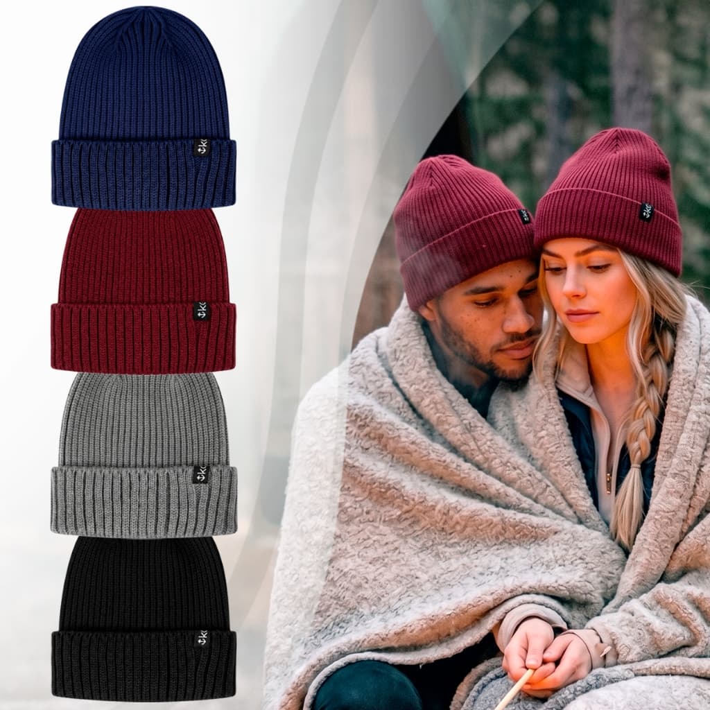 Gorro Canelado 100% Kouk Authentic Quente Proteção Orelha Quetinho para Inverno Esquenta Cabeça NF
