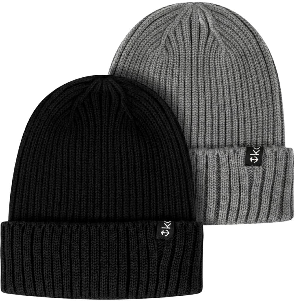 2 Touca Gorro Marinheiro Tricot Lã Sailor Marinheiro Lenhador Hip Hop Proteção Frio Inverno Conjunto