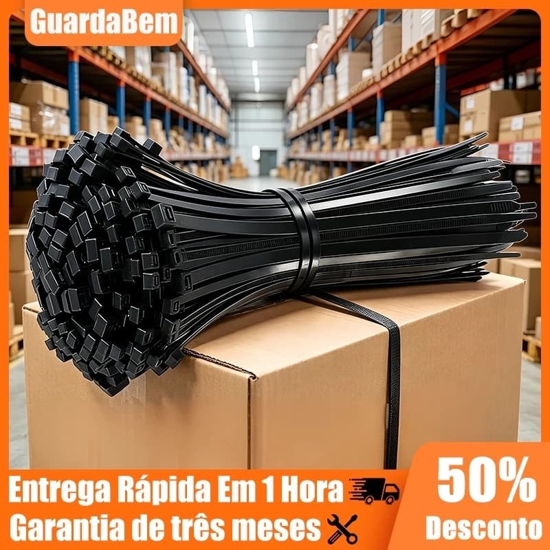 Kit 400 Enforca Gato Abraçadeira de Nylon Braçadeira Cintas Plásticas Super Resistente Presilha