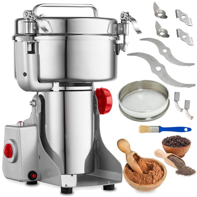 Super Moedor Grãos Ervas Profissional Elétrico 2kg Aço Inox 110V
