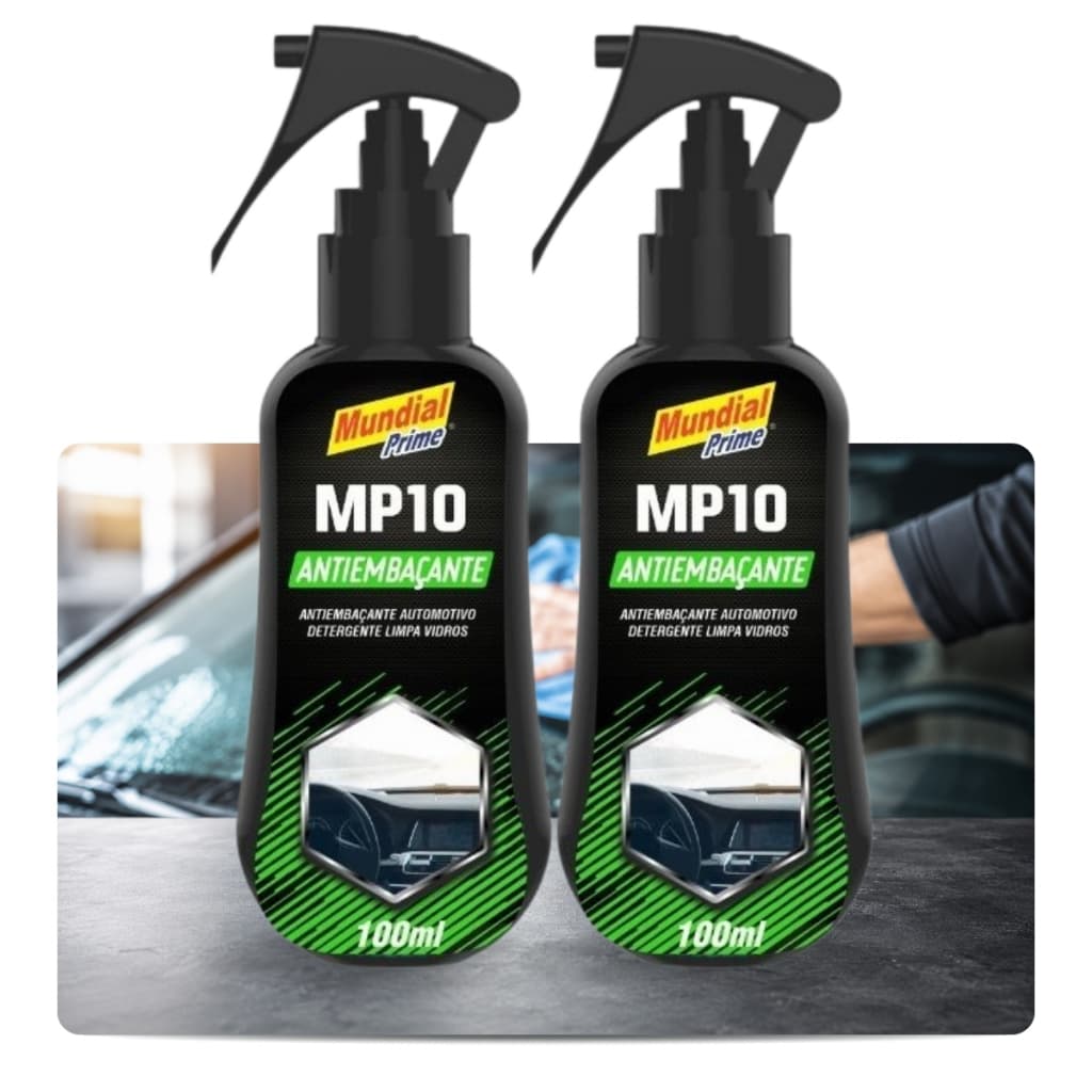 Kit com 2 Frascos Anti Vapor Embaçante de Vidro Parabrisa e Viseira Fácil Aplicação Mundial Prime