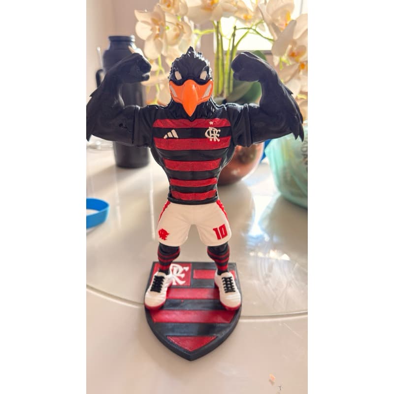 🔥 Boneco Urubu Flamengo 3D Personalizado – Mascote Oficial | Decoração Premium para Torcedores 🔴⚫ 27CM