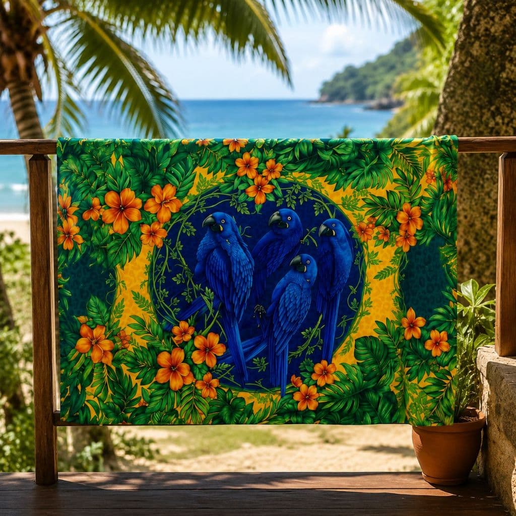 Canga Tropical do Brasil Versão Araras 1,48x1 Seca Facil