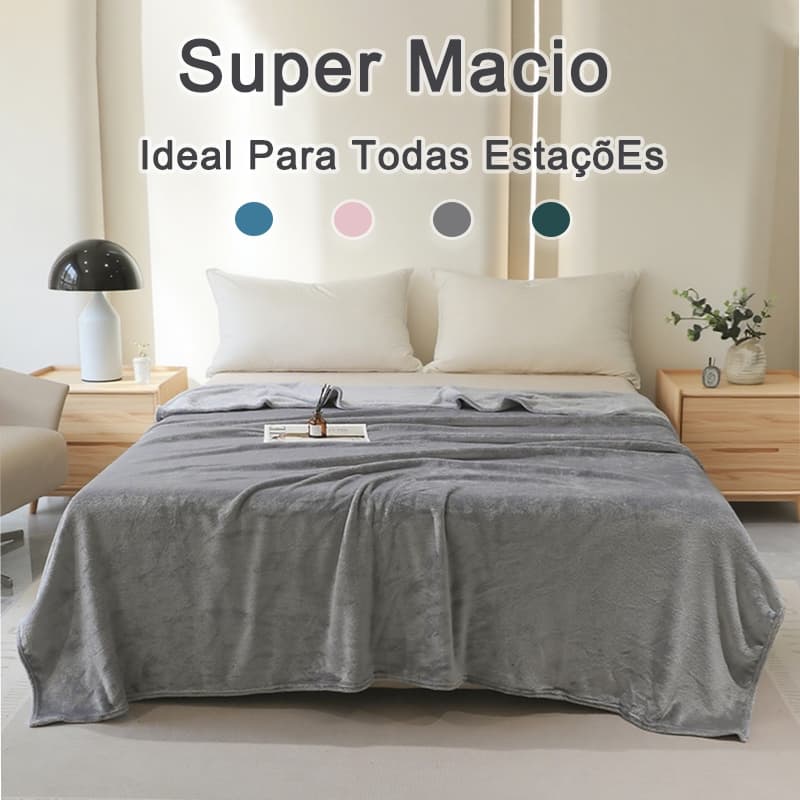 Cobertor Manta Microfibra Lisa Antialérgica Coberta Macia Quentinha Varias Cores e Tamanhos
