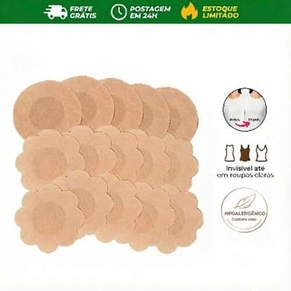 Tapa Seios Adesivo Invisível 7,5cm Protetor para Mamilo Envio imediato
